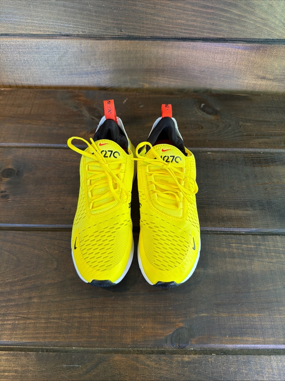 Nike Air Max 270 ‘Yellow Strike’ Sneakers Running Shoes Women Size 9 - Picture 2 of 12